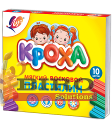 Pastă de modelat moale Kroha, 10 culori x 15gr.